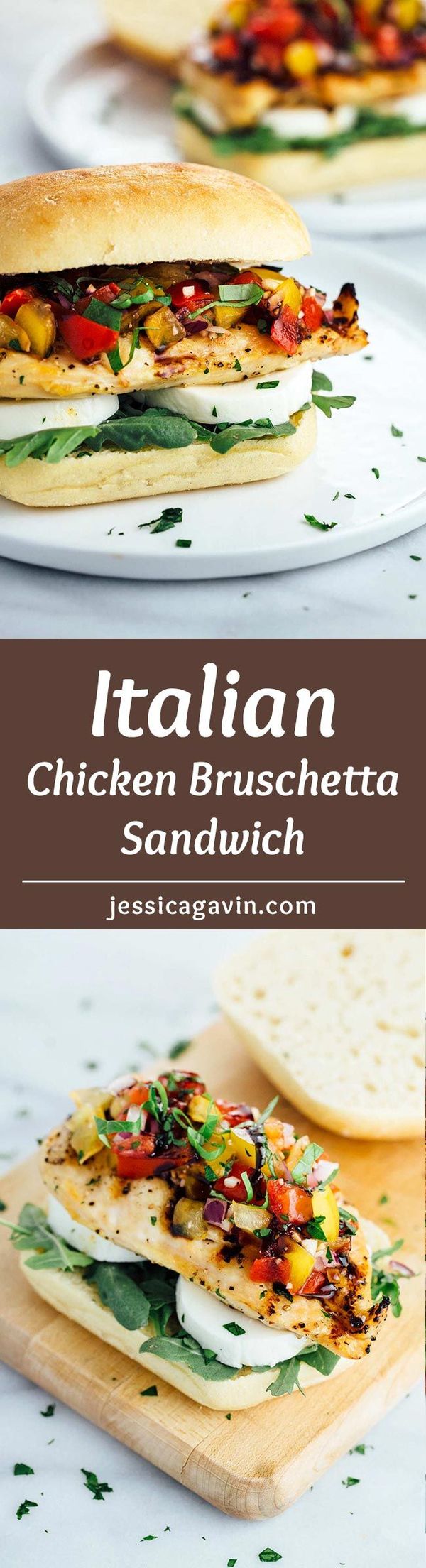 Italian Grilled Chicken Bruschetta Sandwich