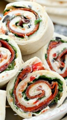 Italian Sub Sandwich Tortilla Pinwheels