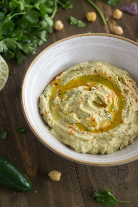 Jalapeno Lime Hummus (Gluten free, Low fat + Super Simple