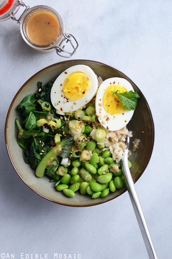 Japanese Power Bowl with Quick Miso Vinaigrette