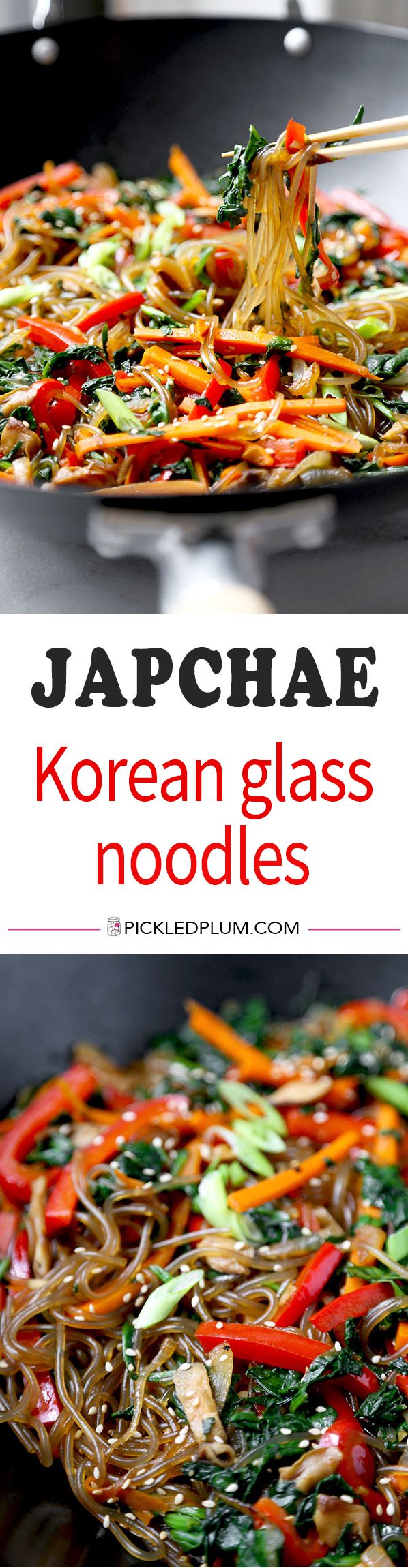 Japchae Recipe (Korean Glass Noodles