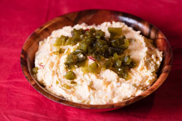 Jess’s Pimento Cheese with Candied Jalapeños