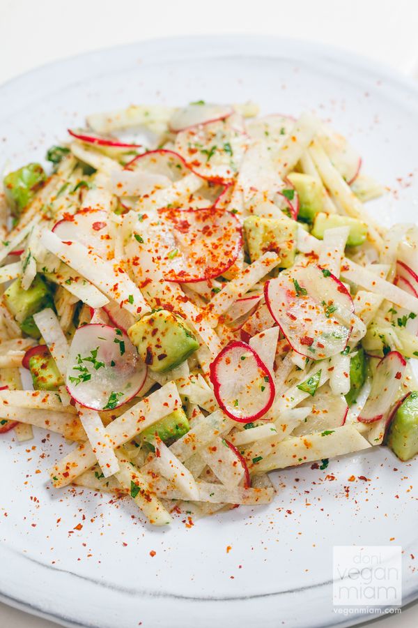 Jicama, Avocado and Radish Salad with Lime Vinaigrette