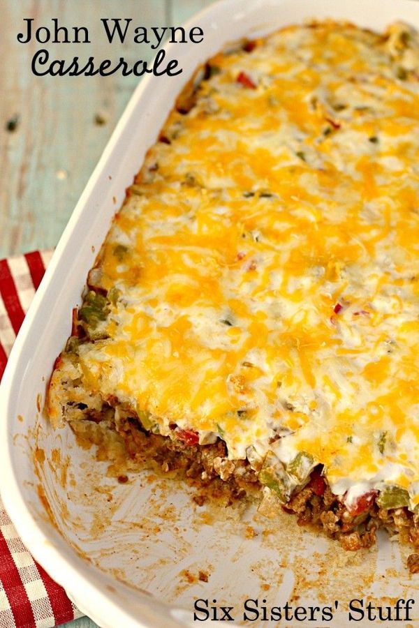 John Wayne Casserole (Beef and Biscuit Casserole