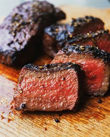 Juicy beef tenderloin with a savory rosemary and garlic crust