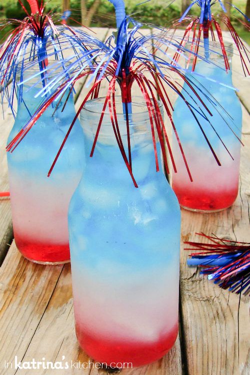 July 4th Layered Drinks