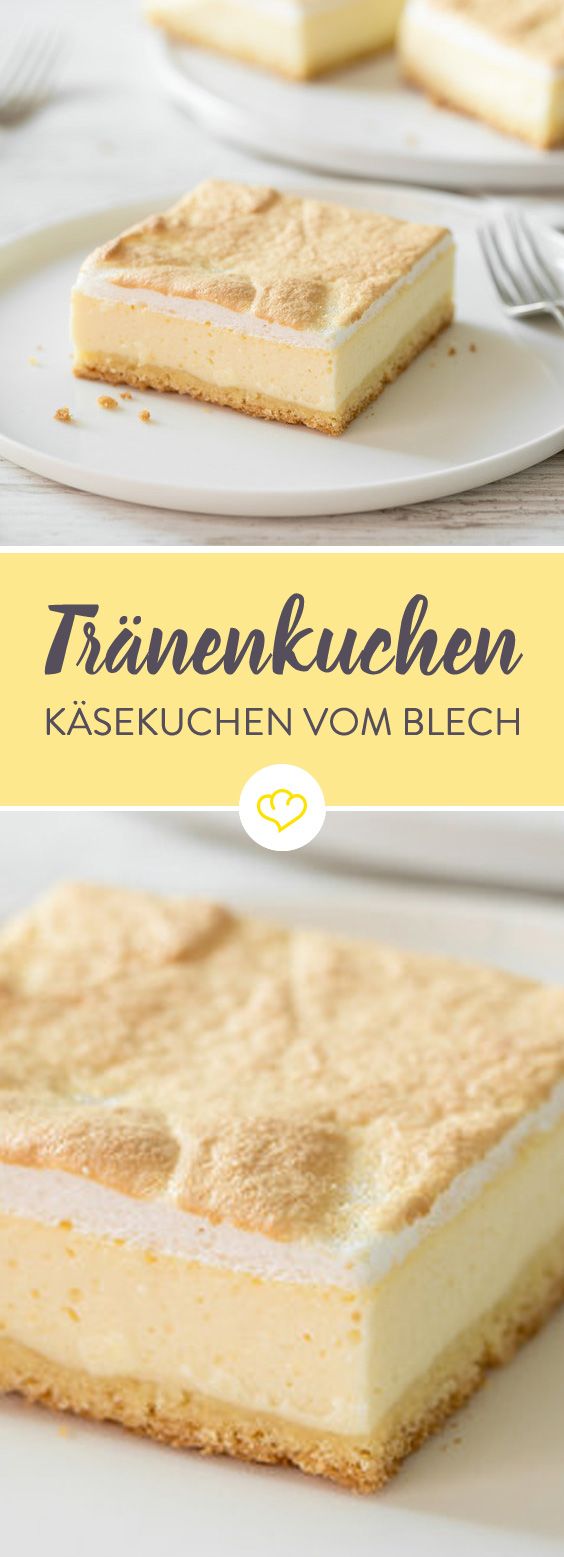 Käsekuchen mit Baiser aka Tränenkuchen vom Blech