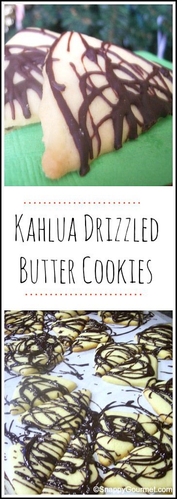 Kahlua Drizzled Butter Cookies