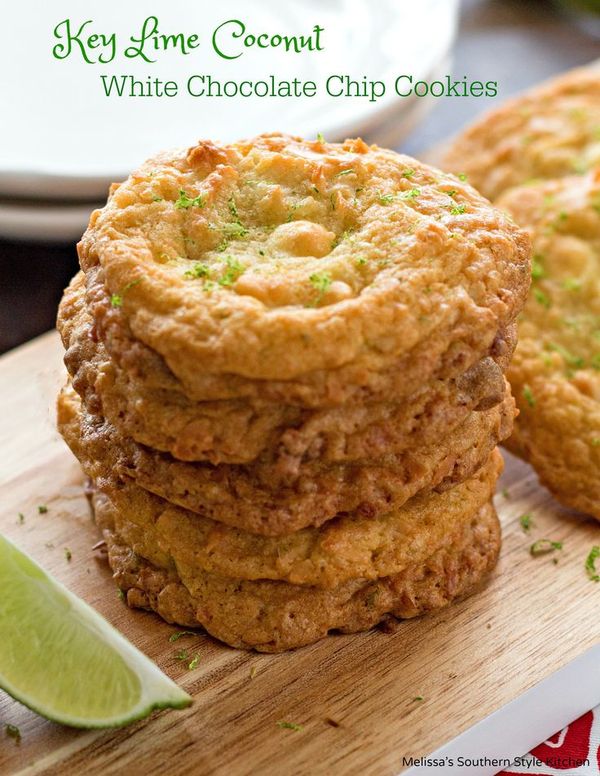 Key Lime Coconut White Chocolate Chip Cookies