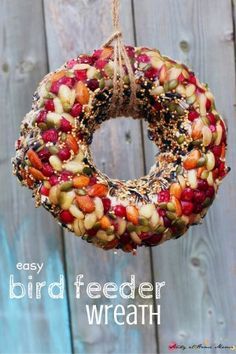 Kid-Made Bird Feeder Wreath