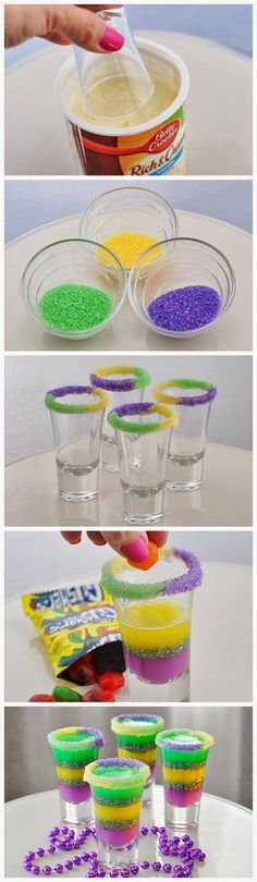 King Cake Jello Shots