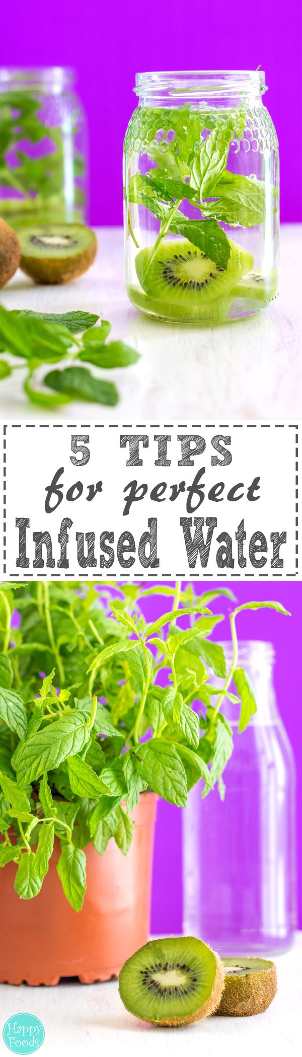 Kiwi and Mint Infused Water Recipe + 5 Tips for perfect Infused Water