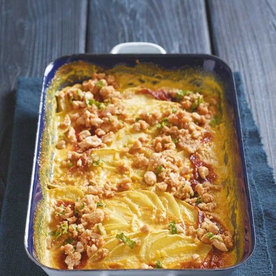 Kohlrabi-Curry-Gratin