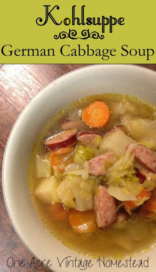 Kohlsuppe: Slow Cooker German Cabbage Soup