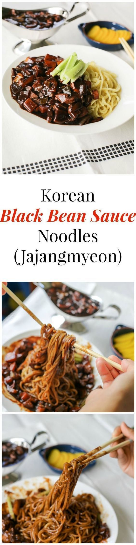 Korean Black Bean Sauce Noodles (Jajangmyeon