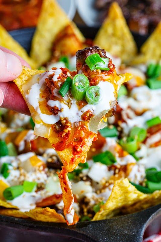 Korean Bulgogi and Kimchi Nachos