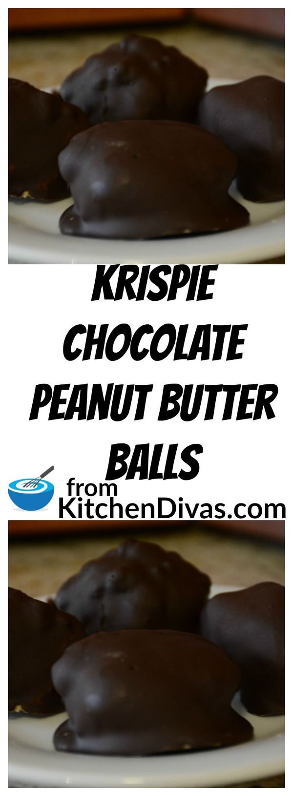 Krispie Chocolate Peanut Butter Balls