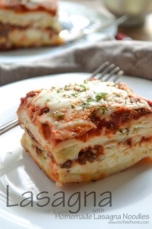 Lasagna with Homemade Lasagna Noodles