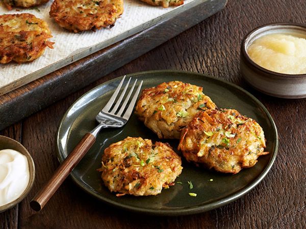 Latkes with Celery and Herbs