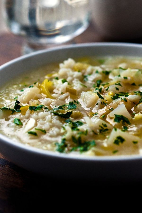 Leek, Turnip and Rice Soup