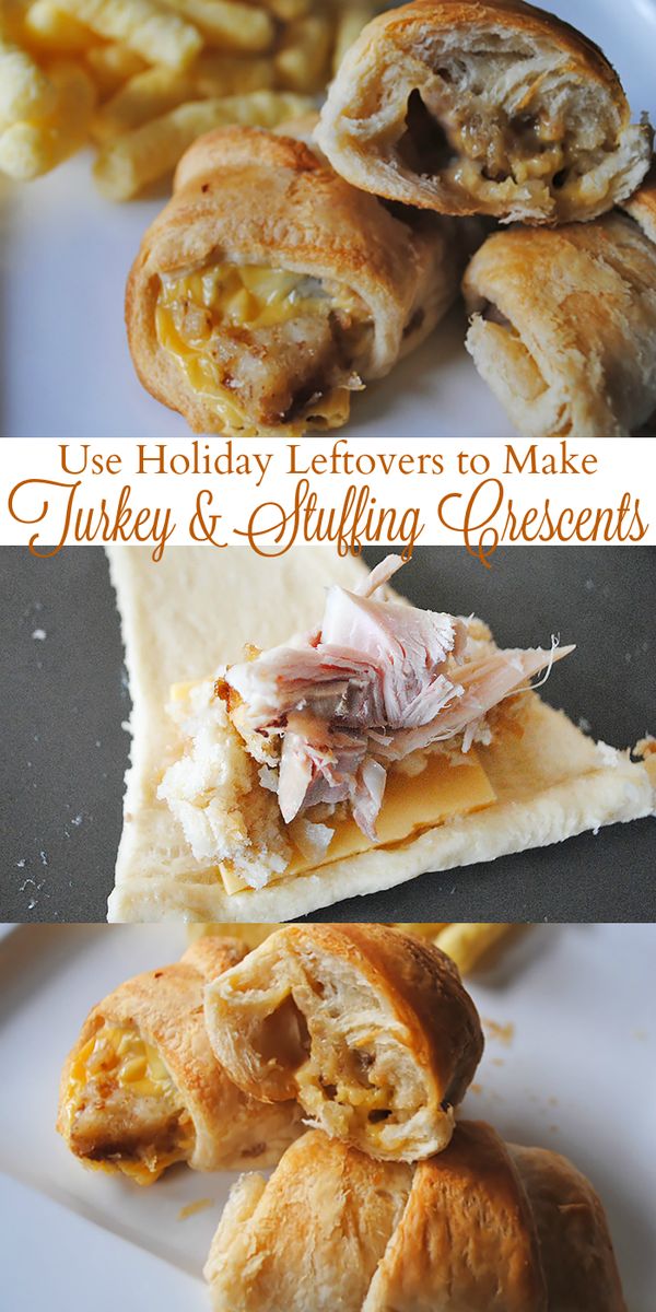 Leftover Turkey and Stuffing Crescents