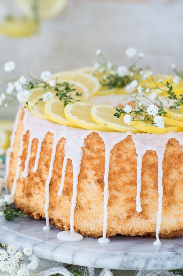 Lemon Angel Food Cake