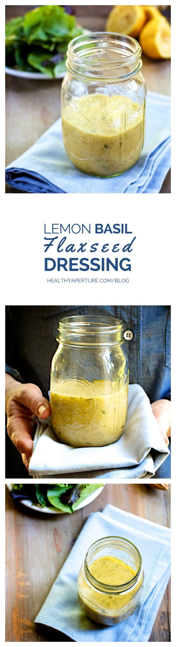 Lemon-Basil Flaxseed Salad Dressing