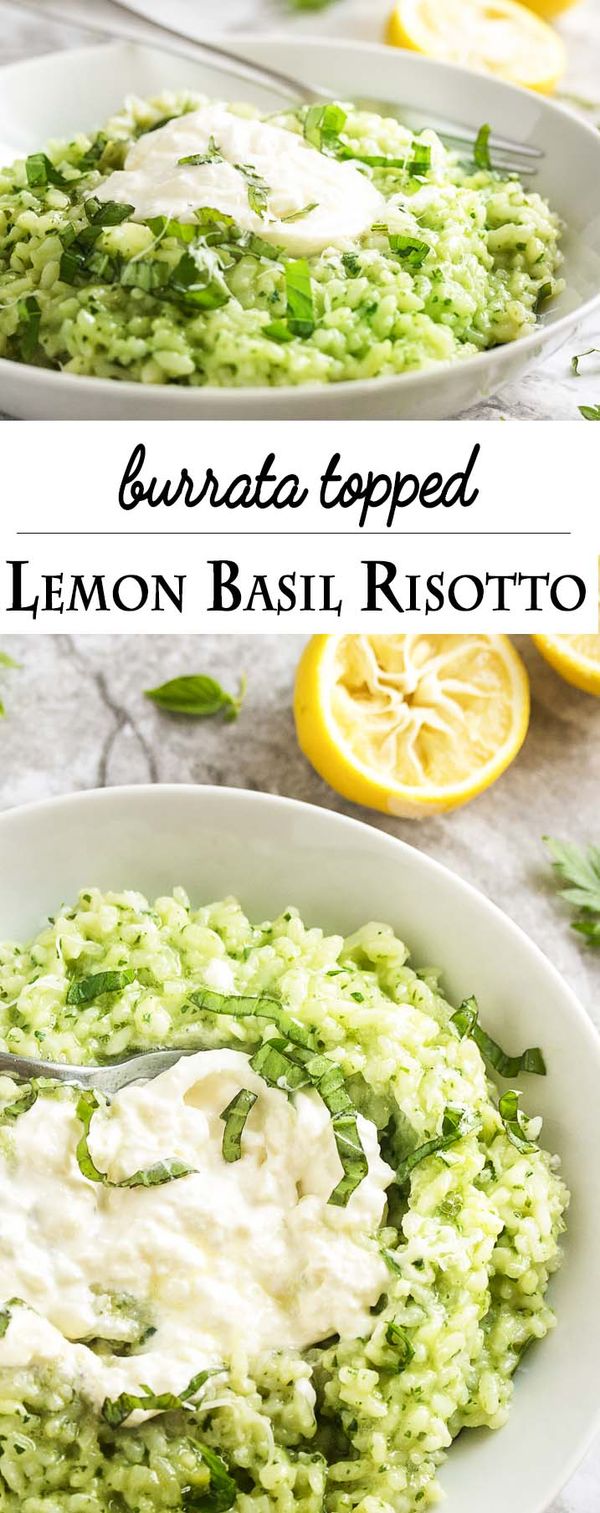 Lemon Basil Risotto with Burrata