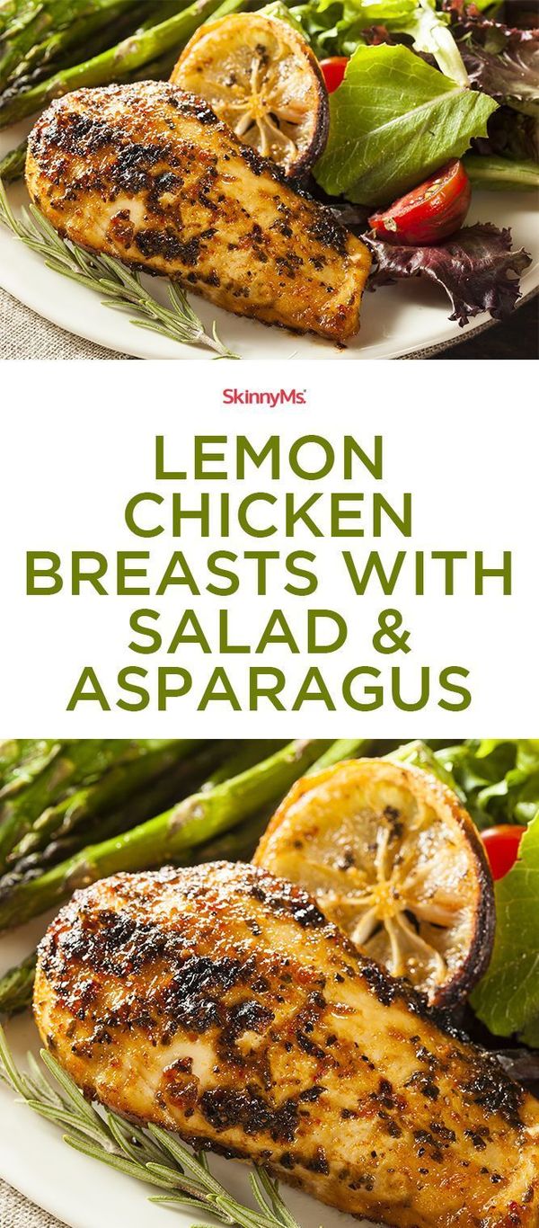 Lemon Chicken Breasts with Asparagus & Salad