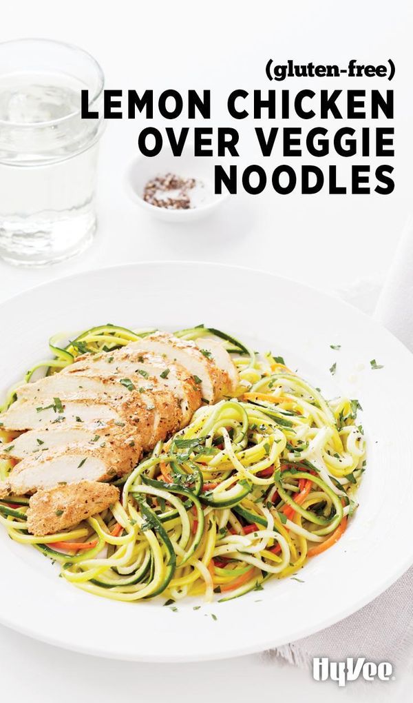 Lemon Chicken over Veggie Noodles