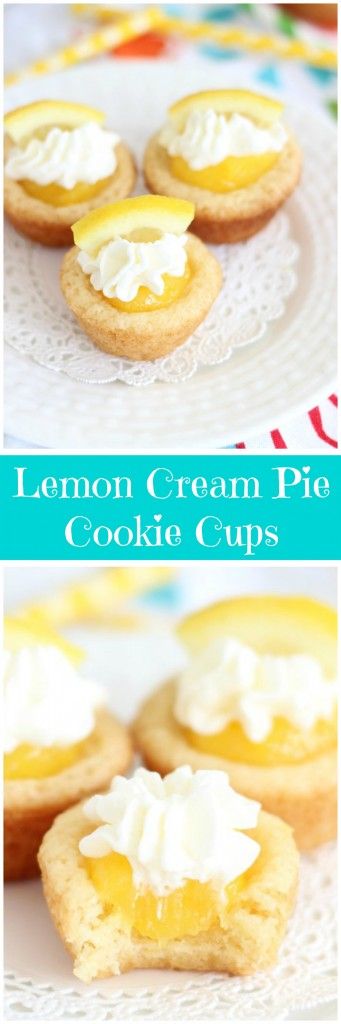 Lemon Cream Pie Cookie Cups