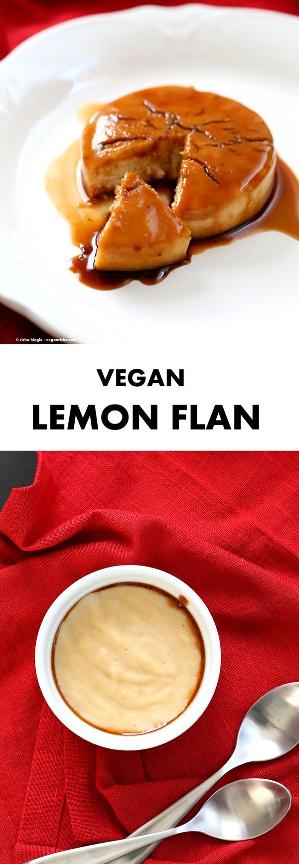 Lemon Flan. Vegan Flan