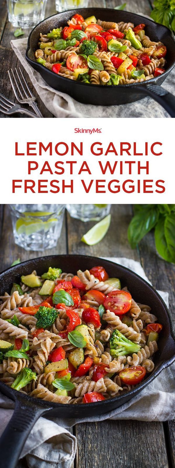 Lemon Garlic Pasta with Fresh Veggies