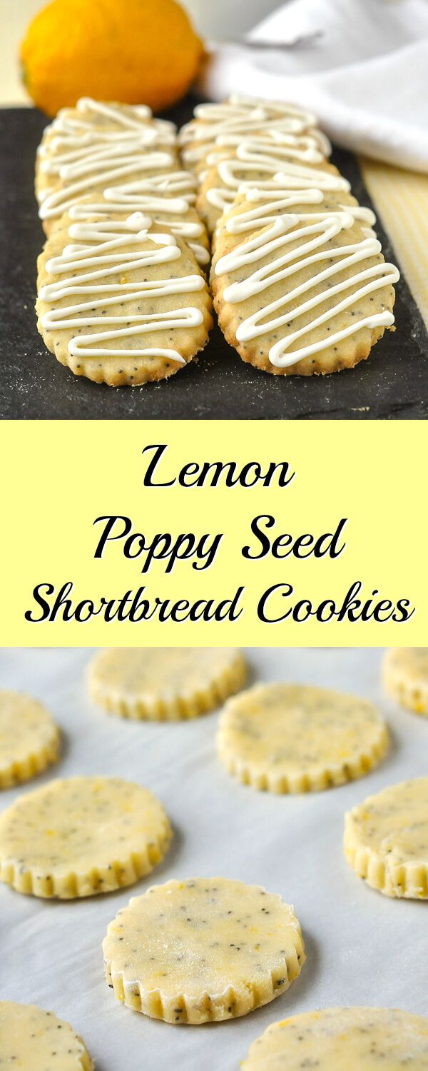 Lemon Poppy Seed Shortbread Cookies