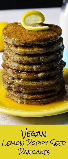 Lemon Poppyseed Pancakes (Vegan + GF