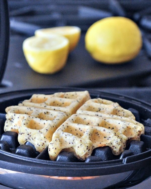 Lemon Poppyseed Waffles Vegan Gluten Free