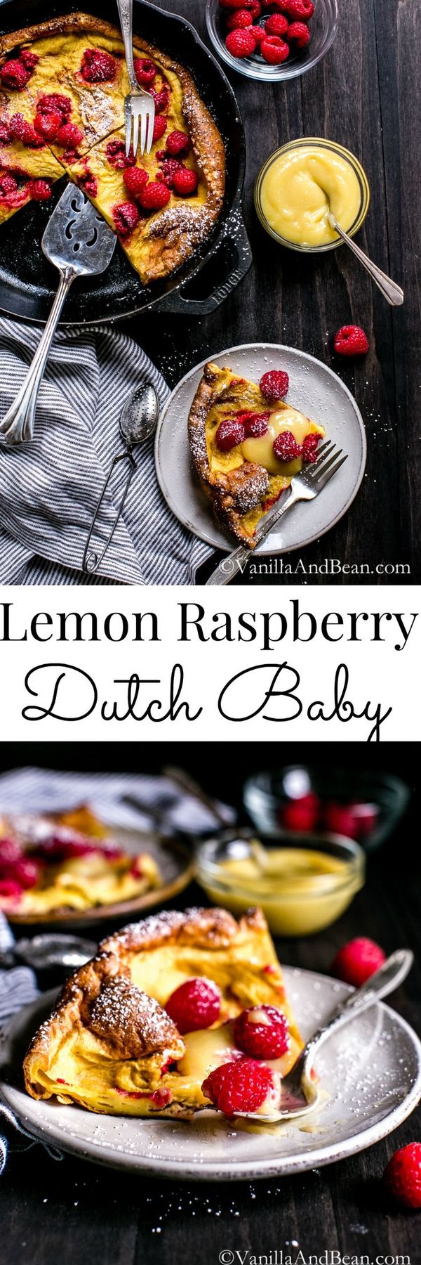 Lemon Raspberry Dutch Baby