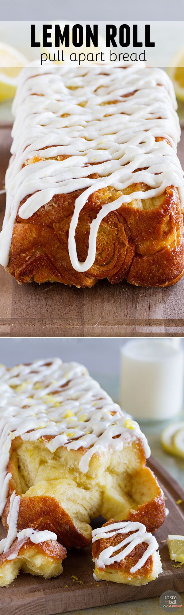 Lemon Roll Pull-Apart Bread