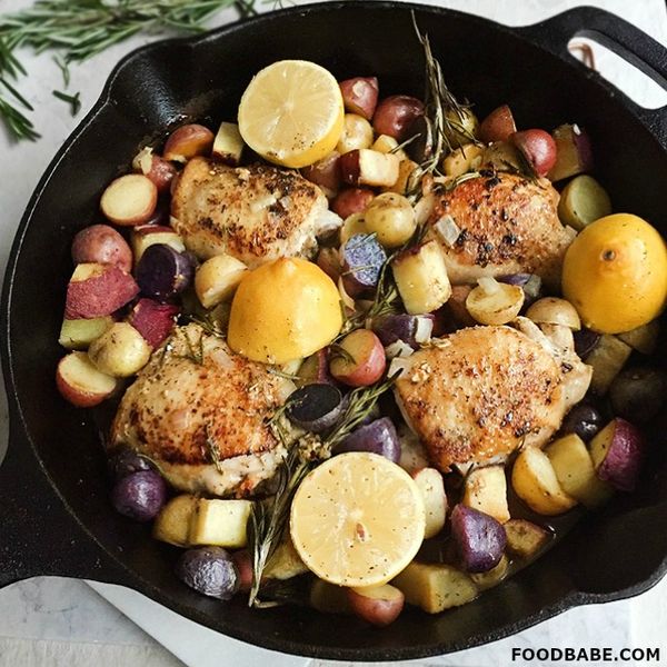 Lemon Rosemary Chicken and Root Vegetables