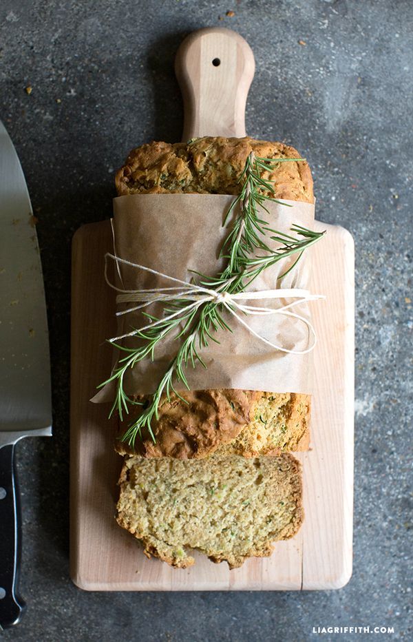 Lemon Rosemary Zucchini Bread