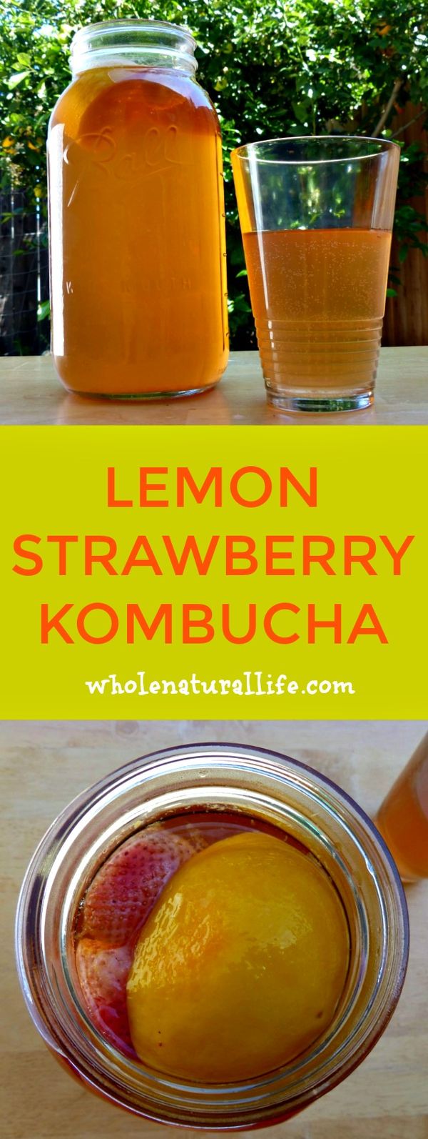 Lemon Strawberry Kombucha