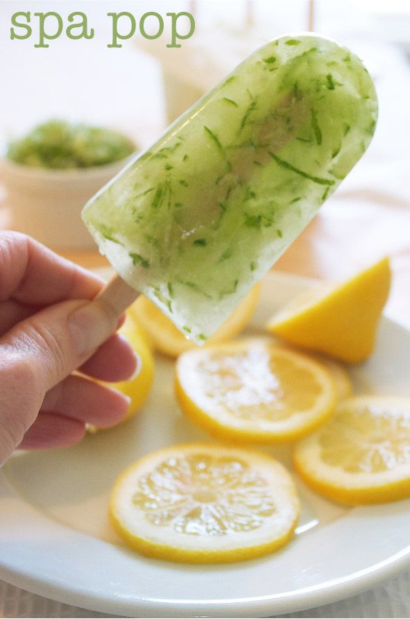 Lemonade Cucumber Spa Popsicles