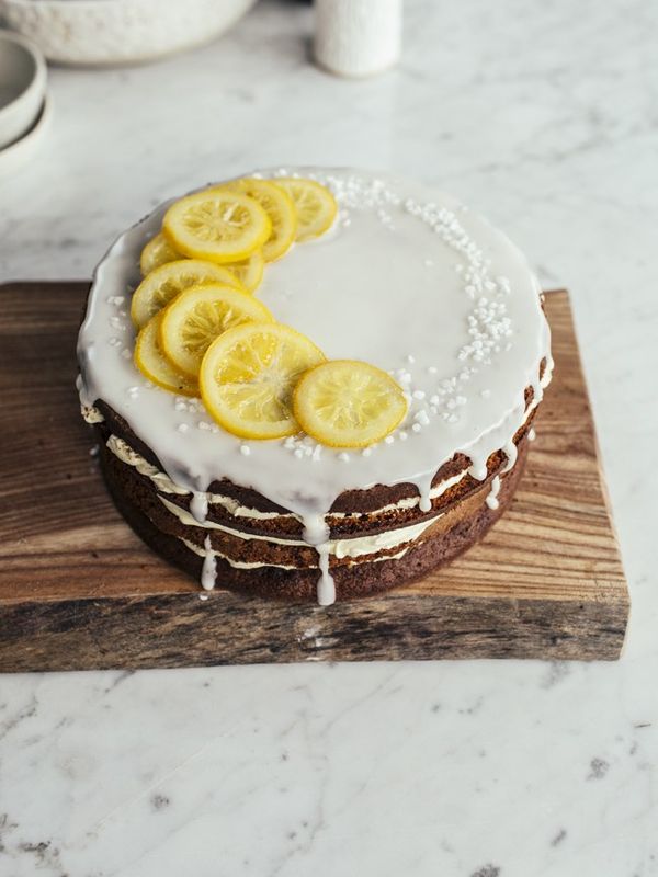 Lemony Zucchini Cake with Earl Grey Buttercream