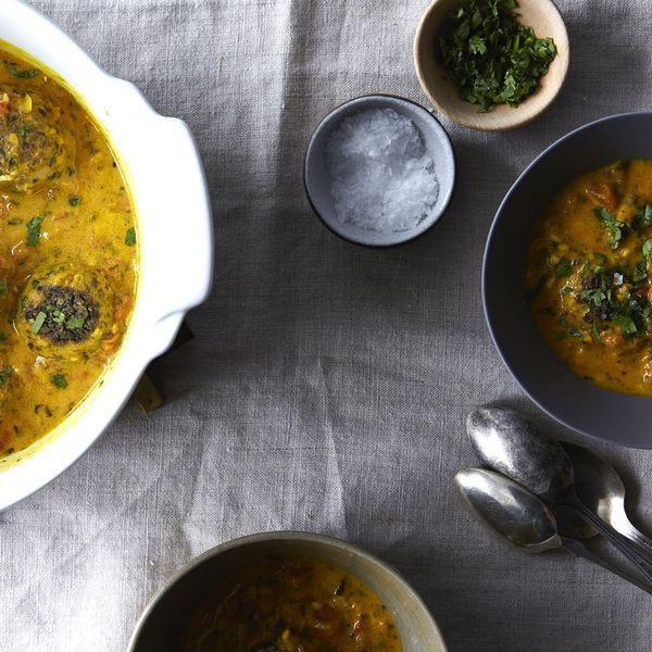 Lentil Meatballs with Indian Fenugreek Sauce