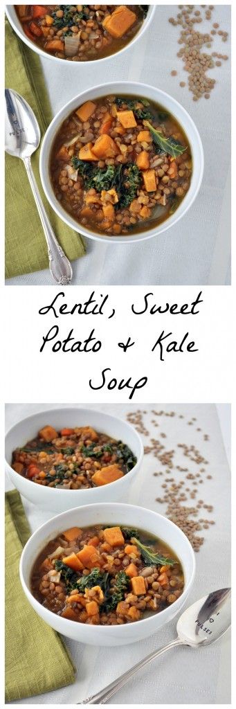 Lentil Sweet Potato Kale Soup