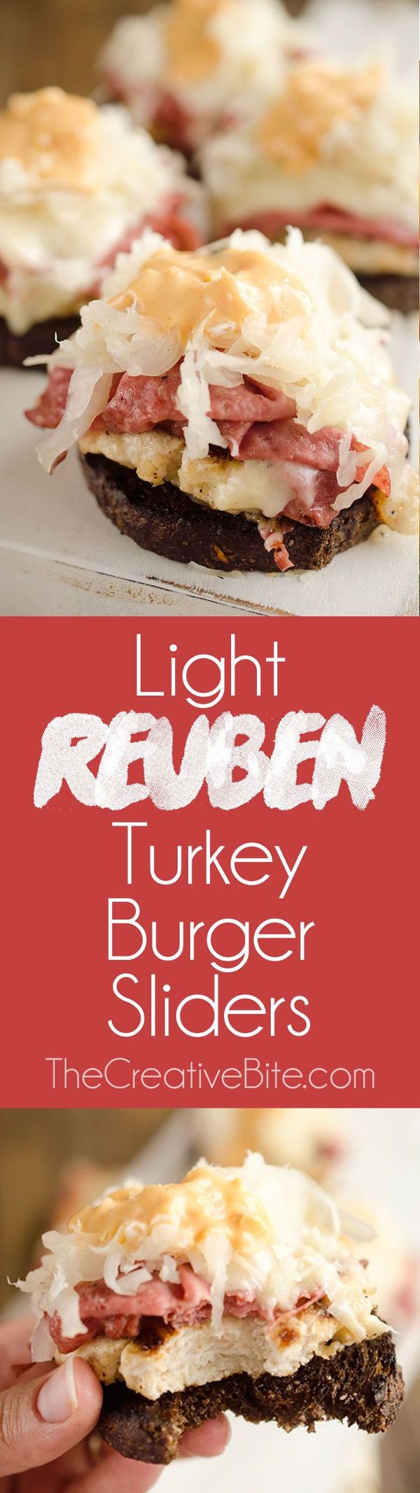 Light Reuben Turkey Burger Sliders