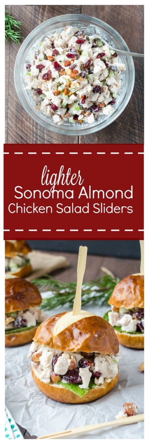 Lighter Sonoma Almond Chicken Salad Sliders