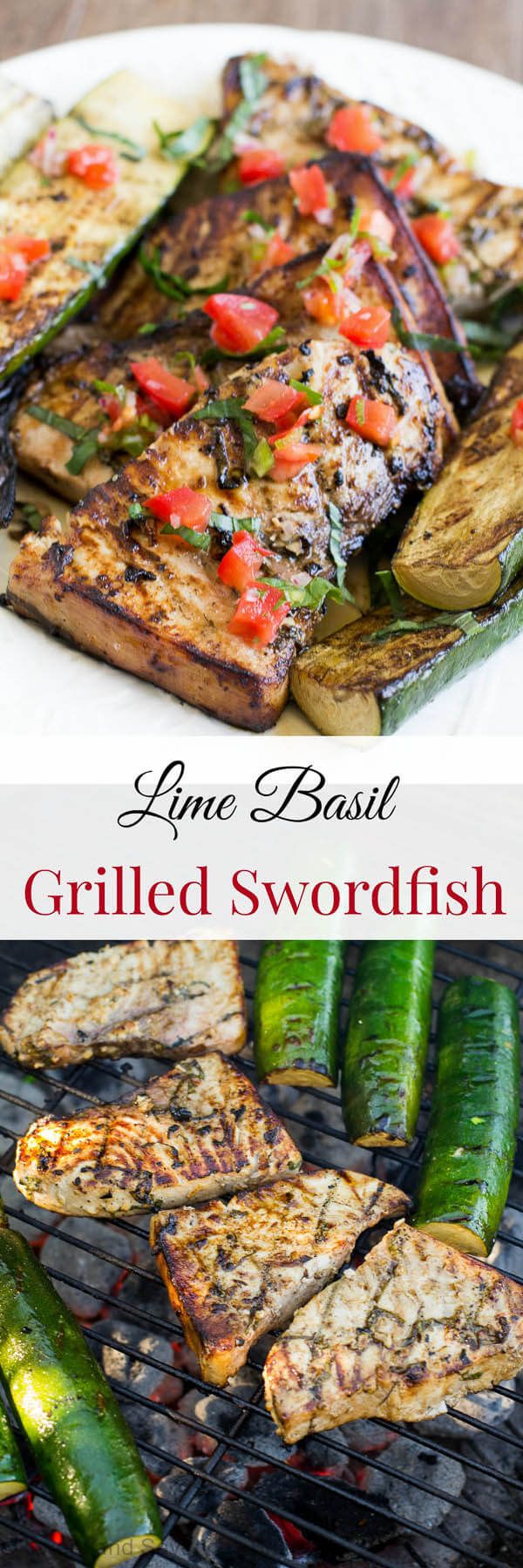 Lime Basil Grilled Swordfish Steaks