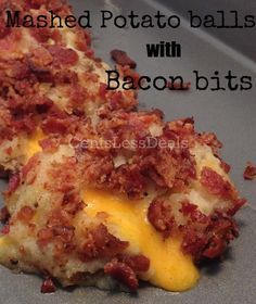 Loaded Mashed Potato Balls with Bacon Bits