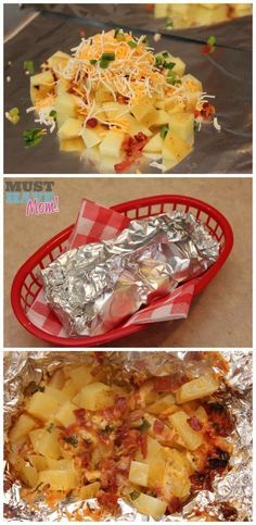 Loaded Potato Foil Packs